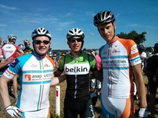 Training session. Photo with Dutch Tour de France hero, Bouke Mollema